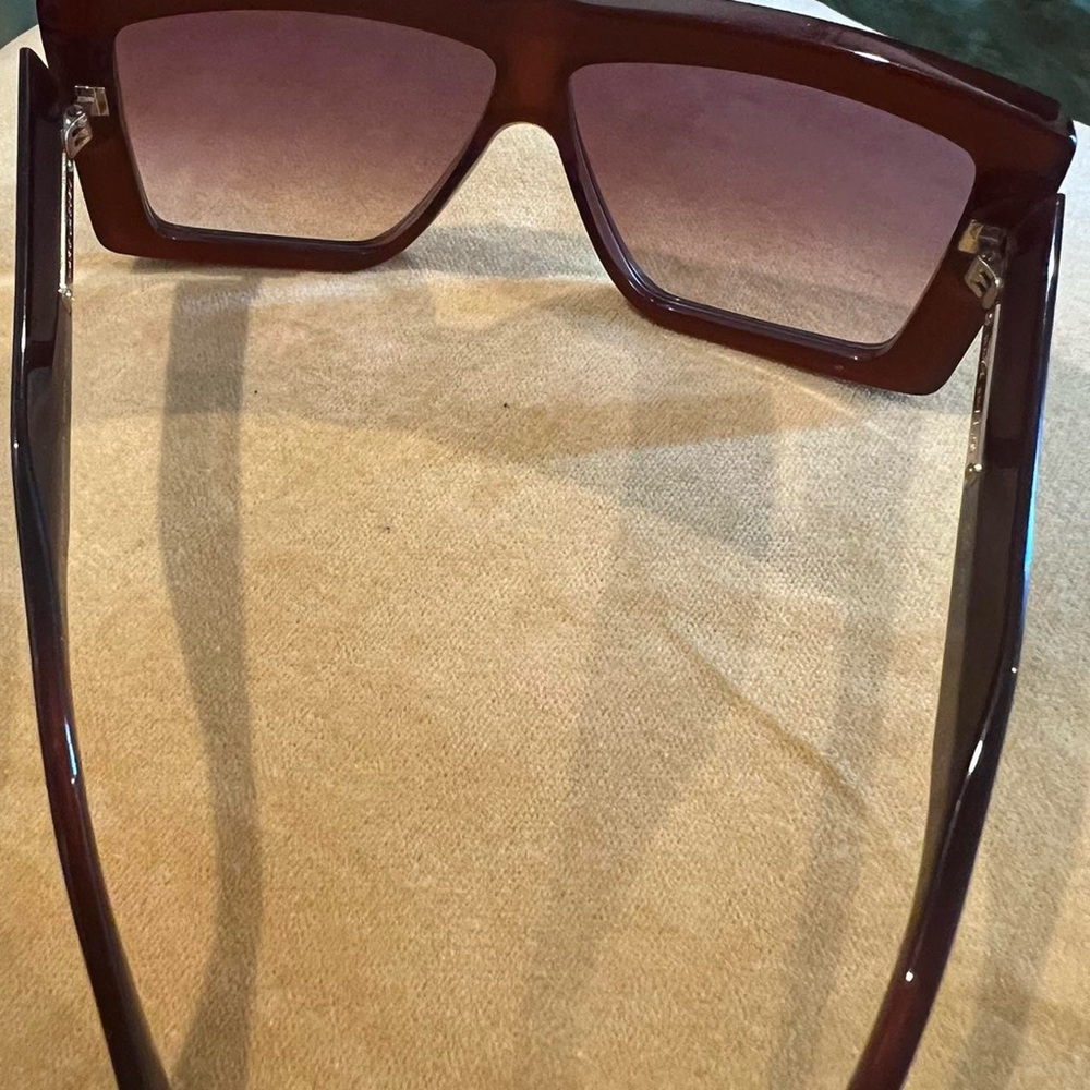 Marc Jacobs Burgundy Rectangular Sunglasses - image 4